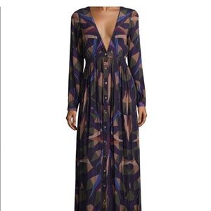 EUC Mara Hoffman “Compass” Long Sleeve Maxi Dress, Size 4
